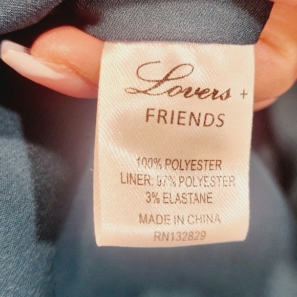 Lovers & Friends Teal Halter Swing Dress With Pockets Size M - Picture 13 of 14